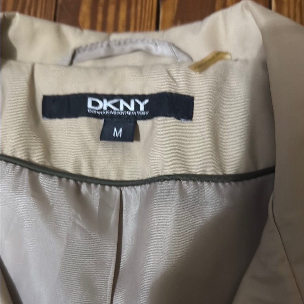 DKNY Beige Trench Coat - Picture 2 of 3